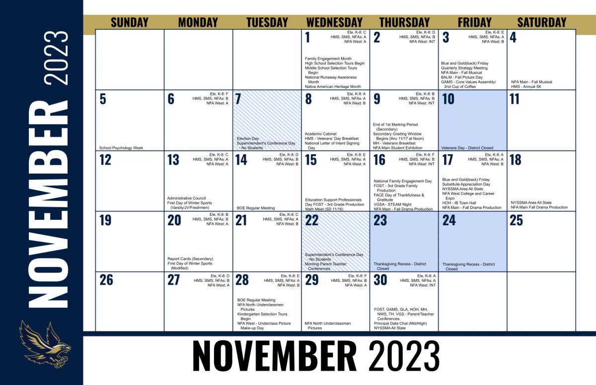 District Calendar October & November 2023 Reminder News NECSD